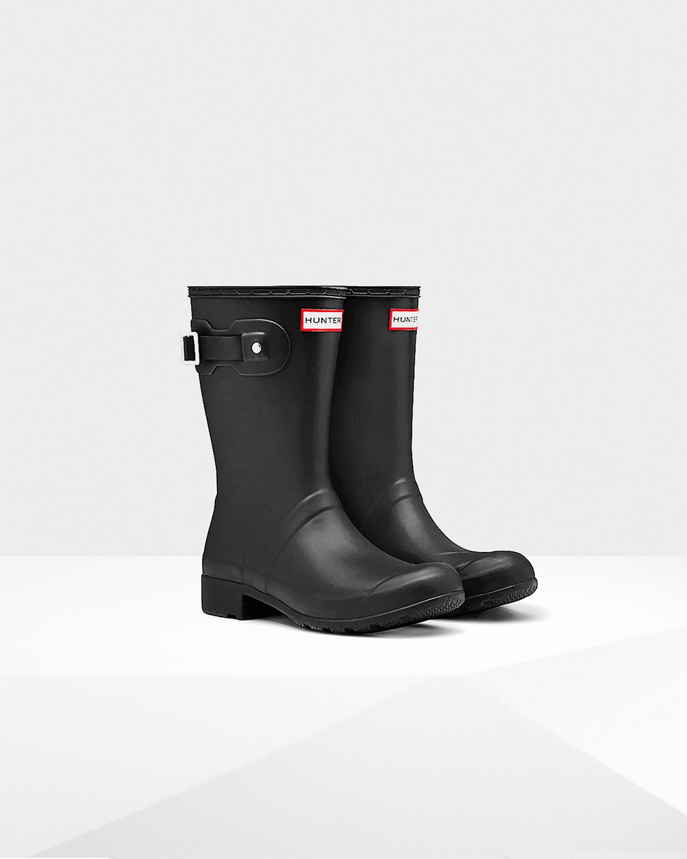 Womens Hunter Short Rain Boots Black - Original Tour Foldable - 6714259-HQ